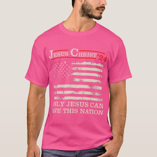 Camiseta Gracioso Jesucristo 24 Sólo Jesús Puede Salvar Est (Anverso)