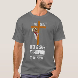 Camiseta Gracioso Jesucristo esconde el ateísmo de los cam