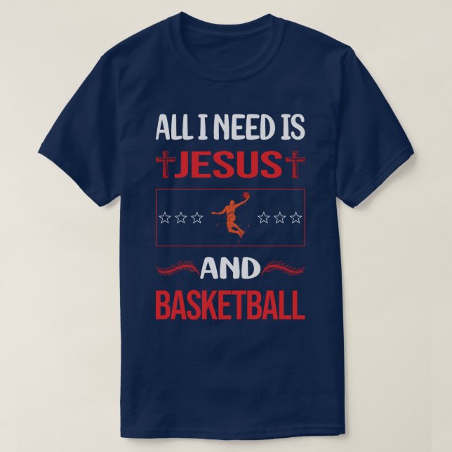 Camiseta Gracioso Jesus Basketball (Diseño del anverso)