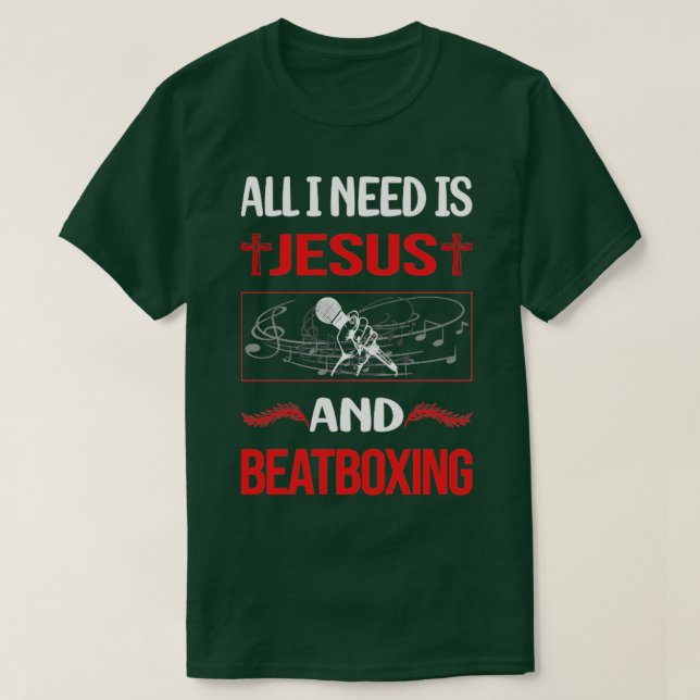 Camiseta Gracioso Jesus Beat Box Beatboxing Beatbox (Diseño del anverso)