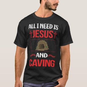 Camiseta Gracioso Jesús Caving Caver Spelunker Spel