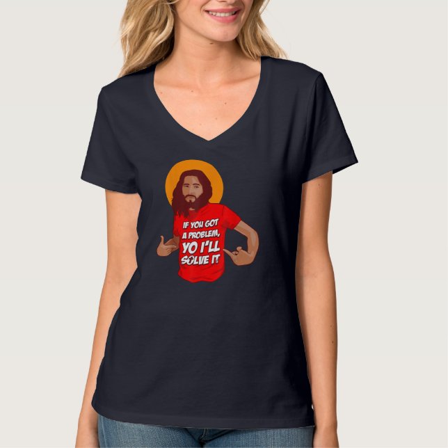 Camiseta Gracioso Jesús Cristiano Meme Yo lo resolveré Cris (Anverso)