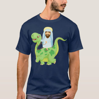 Camiseta Gracioso Jesús Dinosaurio Ateo Agnóstico Evolución