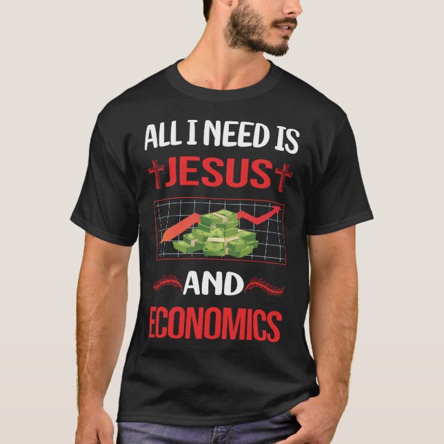 Camiseta Gracioso Jesus Economics Economist (Anverso)