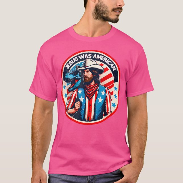 Camiseta Gracioso Jesús Era Estadounidense (Anverso)