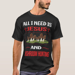 Camiseta Gracioso Jesus Mushroom Hunting Mushrooms Mushroom