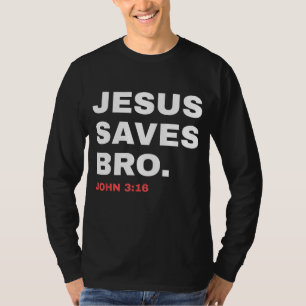 Camiseta Gracioso Jesús salva a la iglesia cristiana herman