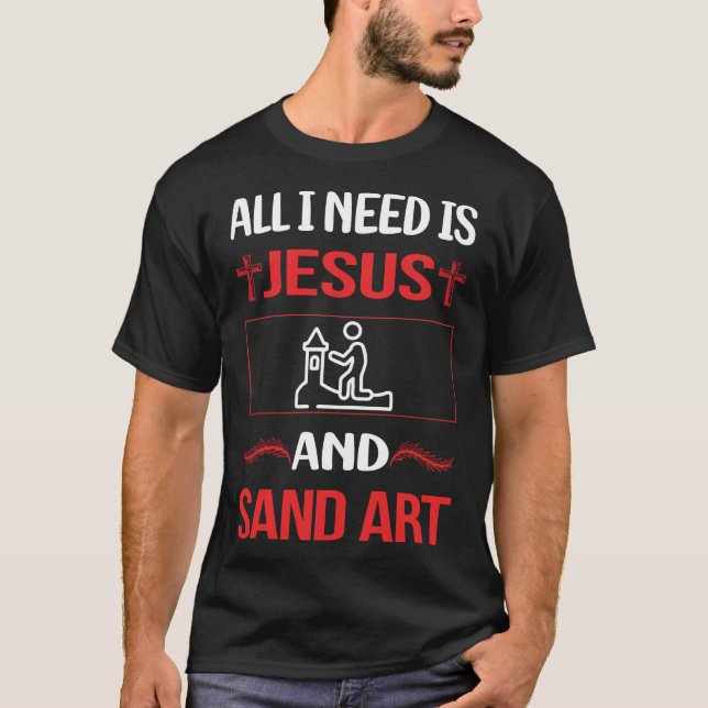 Camiseta Gracioso Jesús Sand Art (Anverso)