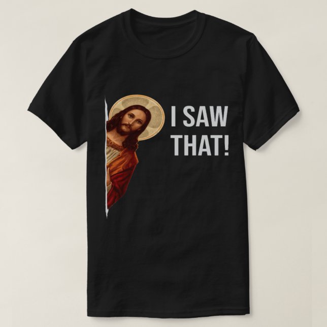 Camiseta Gracioso Jesús Veo Que La Iglesia Cristiana Cruza  (Diseño del anverso)