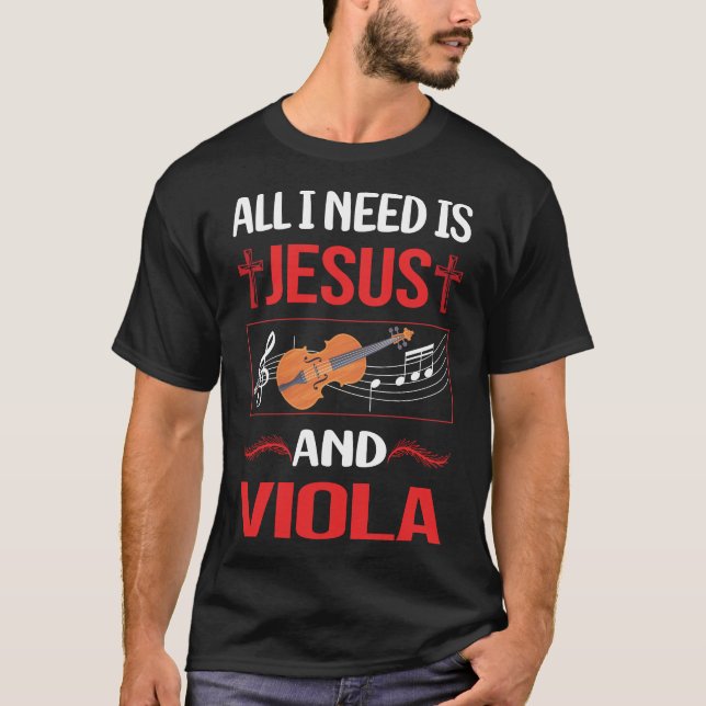 Camiseta Gracioso Jesús Viola Violista (Anverso)