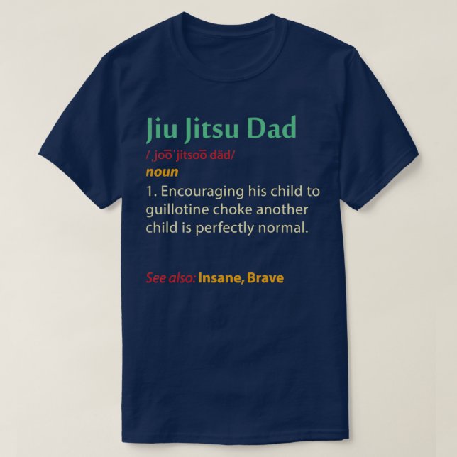 Camiseta Gracioso Jiu Jitsu Dad regalo a los padres de las  (Diseño del anverso)