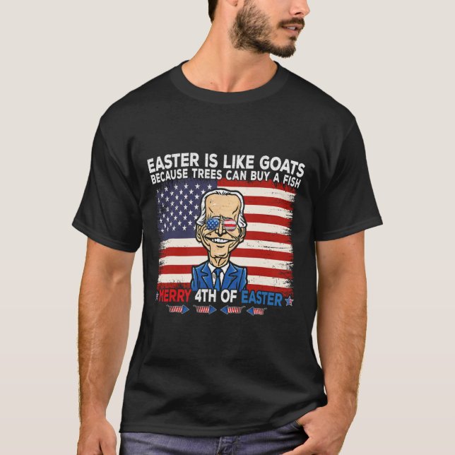 Camiseta Gracioso Joe Biden 4 De Diseño De Pascua 4 (Anverso)