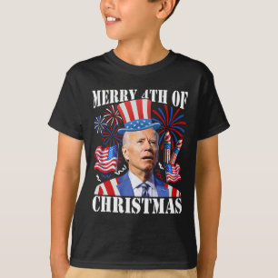 Camiseta Gracioso Joe Biden 4 De Julio De Navidades