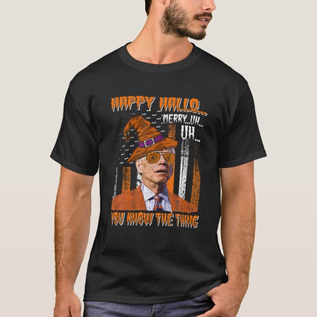 Camiseta Gracioso Joe Biden confundió calabaza anti Biden f (Anverso)