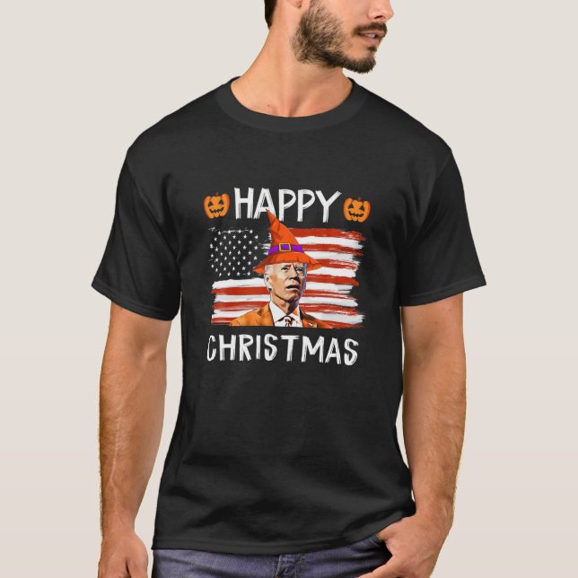 Camiseta Gracioso Joe Biden confundió Feliz Halloween Thank (Anverso)