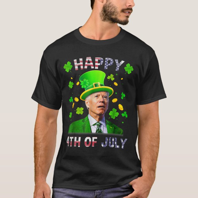 Camiseta Gracioso Joe Biden Cute St Patricks Day Bowmen Men (Anverso)