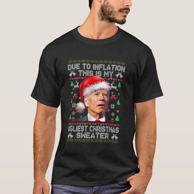 Camiseta Gracioso Joe Biden debido a la inflación y a la pr (Anverso)