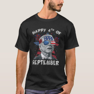 Camiseta Gracioso Joe Biden Feliz 4 De Septiembre Biden Con