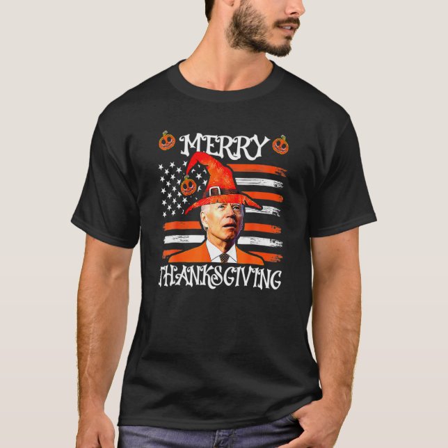 Camiseta Gracioso Joe Biden Feliz Halloween confuso mucho (Anverso)