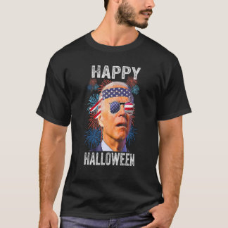 Camiseta Gracioso Joe Biden Feliz Halloween Confuso Para El