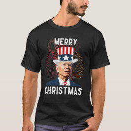 Camiseta Gracioso Joe Biden Feliz Navidad Para El 4 De Juli