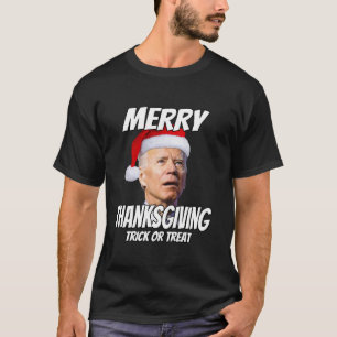 Camiseta Gracioso Joe Biden Merry Thanksgiving Trick O Trek