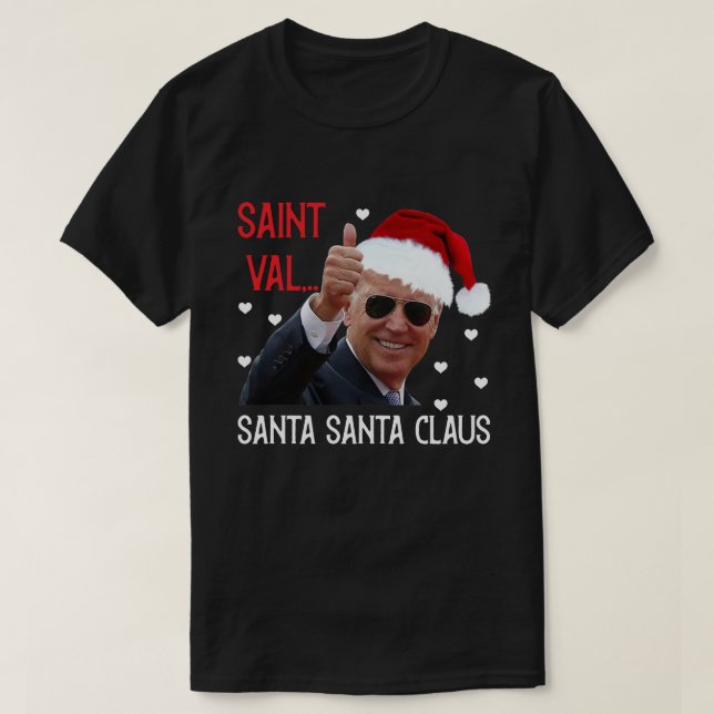 Camiseta Gracioso Joe Biden Saint Papá Noel (Diseño del anverso)