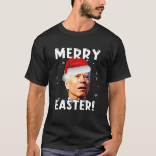 Camiseta Gracioso Joe Biden Santa Merry Easter Trick O Trek