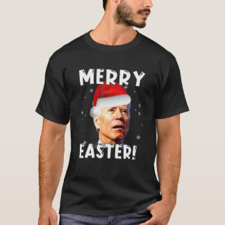 Camiseta Gracioso Joe Biden Santa Merry Easter Trick O Trek