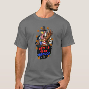 Camiseta Gracioso Joe Biden Vamos Brandon Turkey Thanksgivi