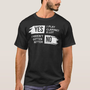Camiseta Gracioso juego de eslóganes del jugador Clarinet p