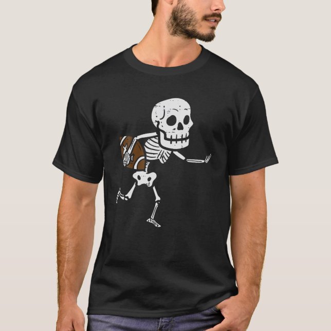Camiseta Gracioso juego de esqueletos para el fútbol americ (Anverso)