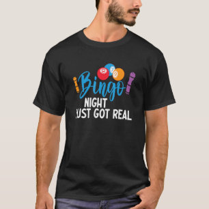 Camiseta Gracioso juego de lotería del jugador de Bingo Luc