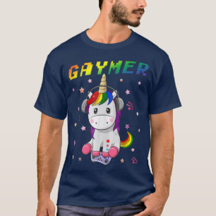 Camiseta Gracioso juego Gaymer Unicorn Gay LGBT Gay Pr