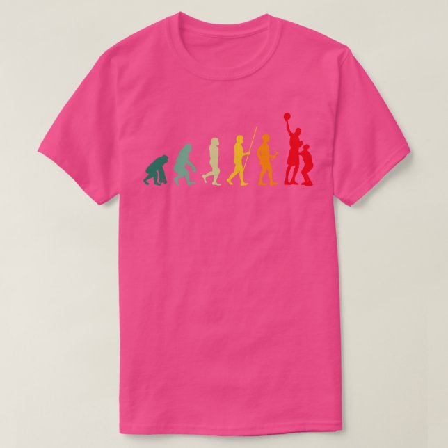 Camiseta Gracioso jugador de baloncesto Evolution Funny Bal (Diseño del anverso)