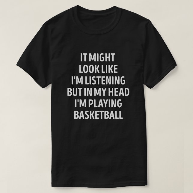 Camiseta Gracioso jugador de baloncesto Pun (Diseño del anverso)