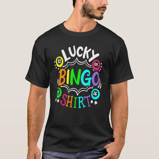Camiseta Gracioso Jugador de Bingo Cuto Casino Mujeres Homb (Anverso)