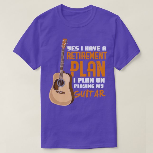 Camiseta Gracioso Jugador de guitarra del Plan de Jubilació (Diseño del anverso)