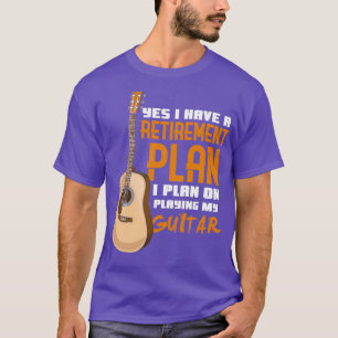 Camiseta Gracioso Jugador de guitarra del Plan de Jubilació