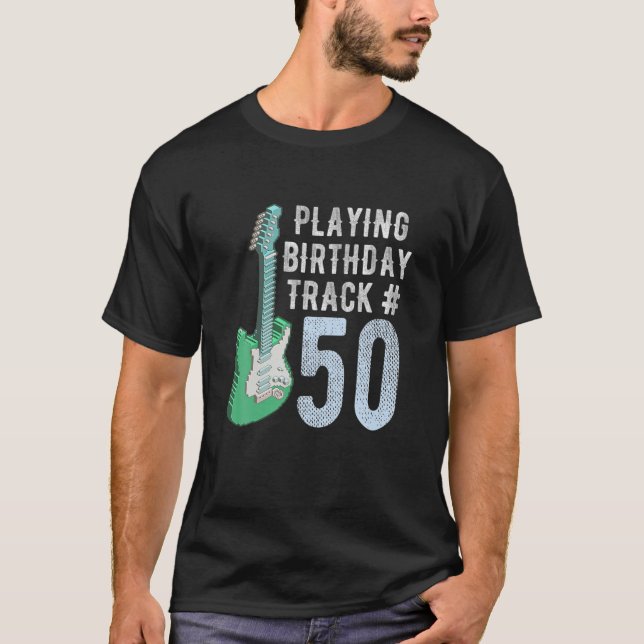 Camiseta Gracioso Jugador De Guitarra Música De Más De 50 A (Anverso)