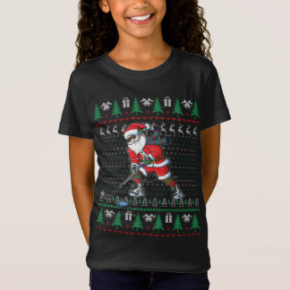 Camiseta Gracioso jugador de hockey sobre hielo de Santa Ic