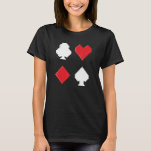 Camiseta Gracioso jugador de tarjetas de Póquer Pixel Spade