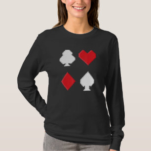 Camiseta Gracioso jugador de tarjetas de Póquer Pixel Spade