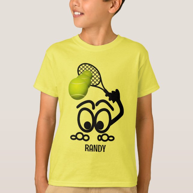 Camiseta Gracioso jugador de tenis - Niños personalizados (Anverso)