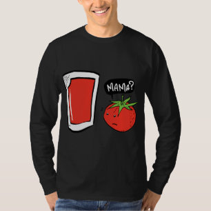 Camiseta Gracioso Jugo De Tomate Vegano Y Ensalada
