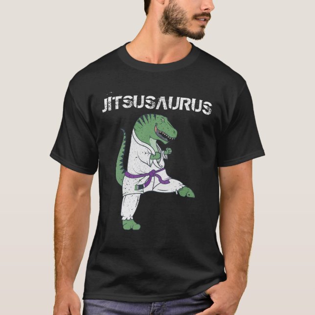 Camiseta  Gracioso Jujitsu -T-Rex Jiu Jitsu Regalos del Cin (Anverso)