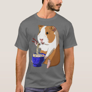 Camiseta Gracioso Kawaii Ramen Noodles Guinea Pre