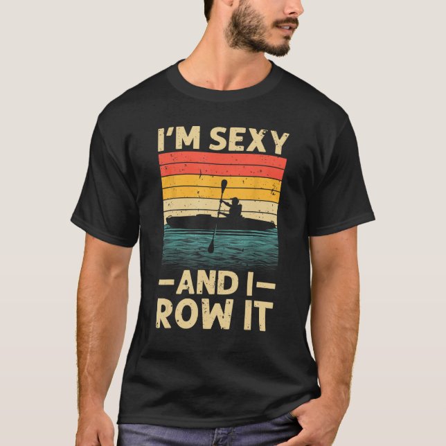 Camiseta Gracioso Kayak Art Para Hombres Mujeres Kayak Rowi (Anverso)
