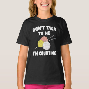 Camiseta Gracioso Knitting No Me Estoy Contando Knit Yarn