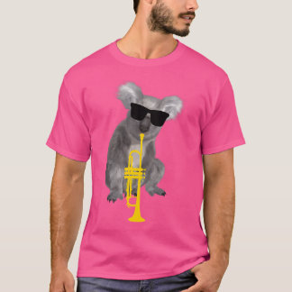 Camiseta Gracioso Koala Con Gafas De Sol Jugando Trucha